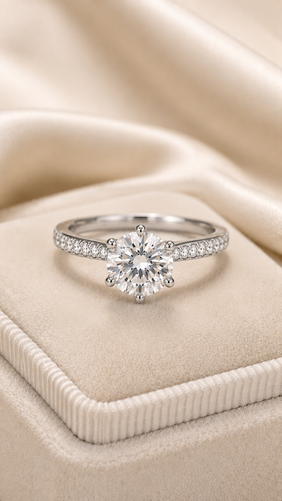 Lumière Six-Prong engagement ring lifestyle image