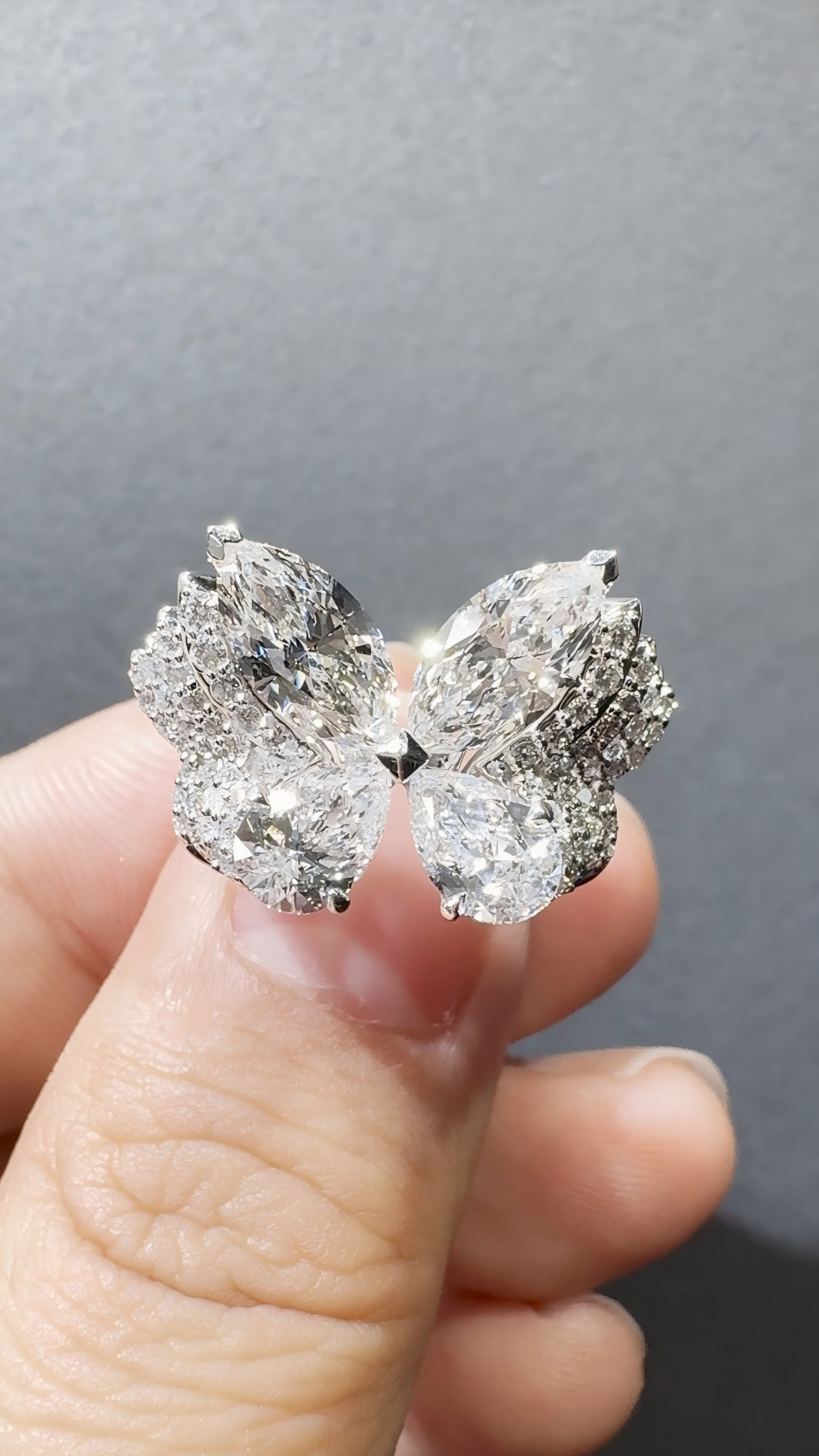 Papillon Marquise butterfly-inspired lab-grown diamond ring front view