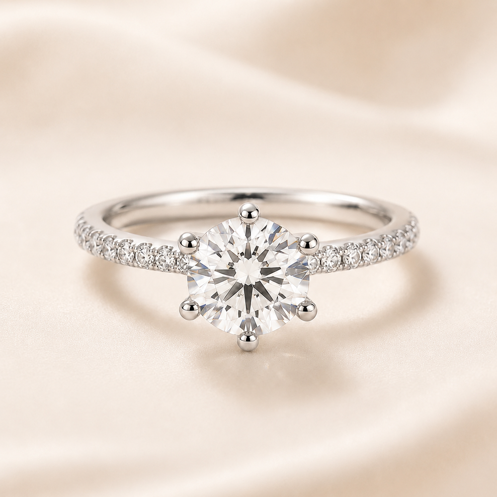 2.00 ct Round Pavé Solitaire